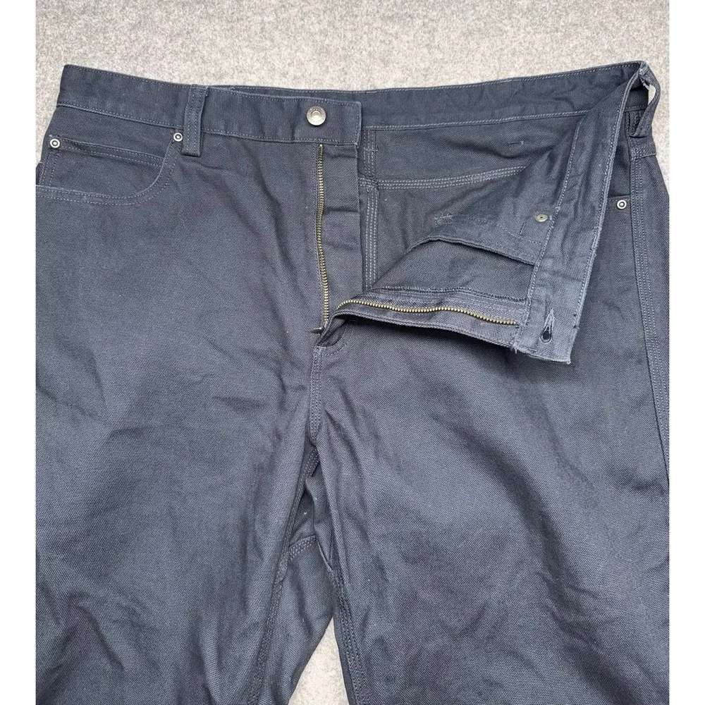 Duluth Trading Fire Hose Pants 40x30 Heavyweight Relaxed Fit Navy 5 Pocket 86125